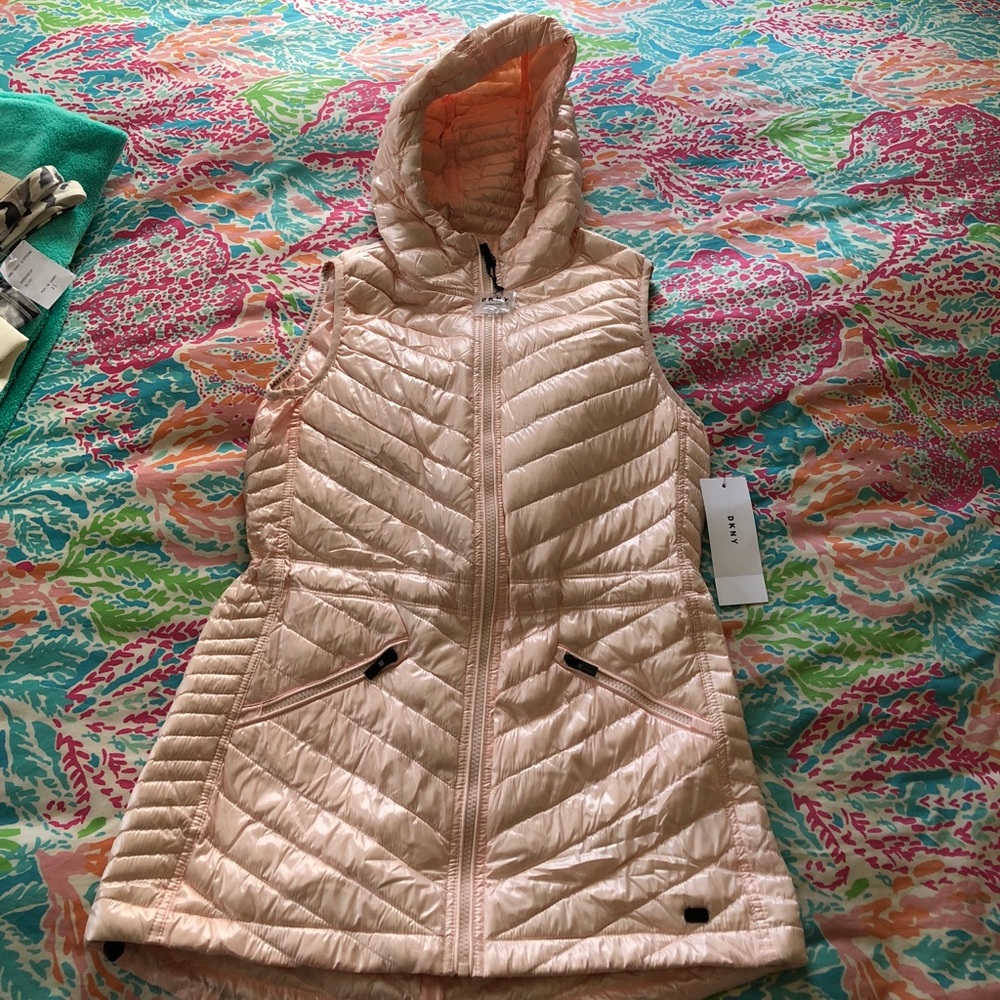 DKNY blush down vest